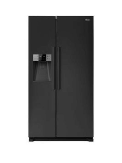 Swan Sr13010B Non-Plumbed American-Style Fridge Freezer - Black Swan Sr13010B Non-Plumbed American-Style Fridge Freezer - Black